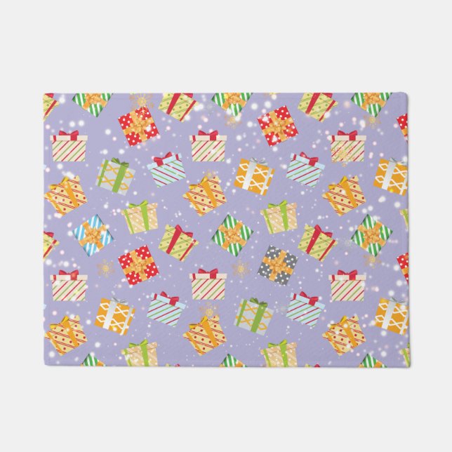 Christmas gifts pattern doormat (Front)