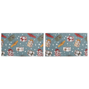 Christmas gifts pattern pillowcase