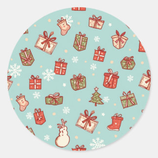 Christmas Gifts Pattern Stickers