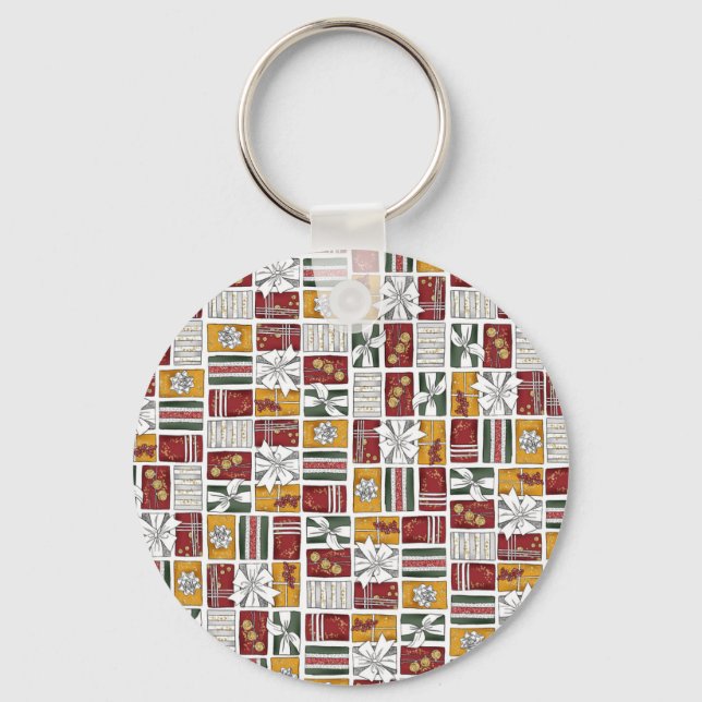 Christmas Gifts With Bow Keychain (Front)