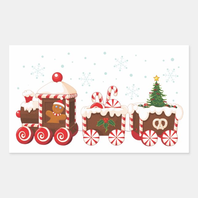 Christmas Ginger bread train Sticker (Front)