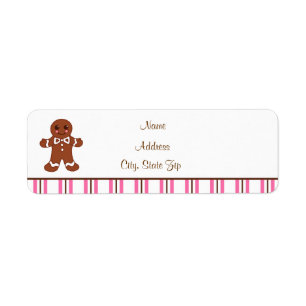 Christmas Gingerbread Address Labels