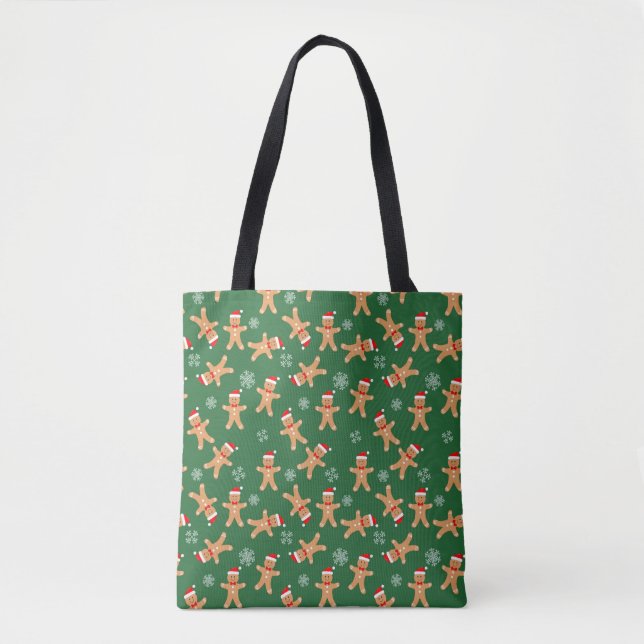 Christmas Gingerbread Baby Cookies Print Tote Bag (Front)