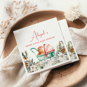 Christmas Gingerbread Baby Shower Napkin