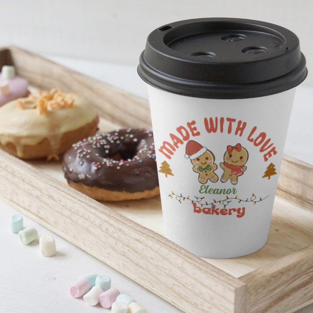 Christmas Gingerbread Bakery Paper Cups (Creator Uploaded)