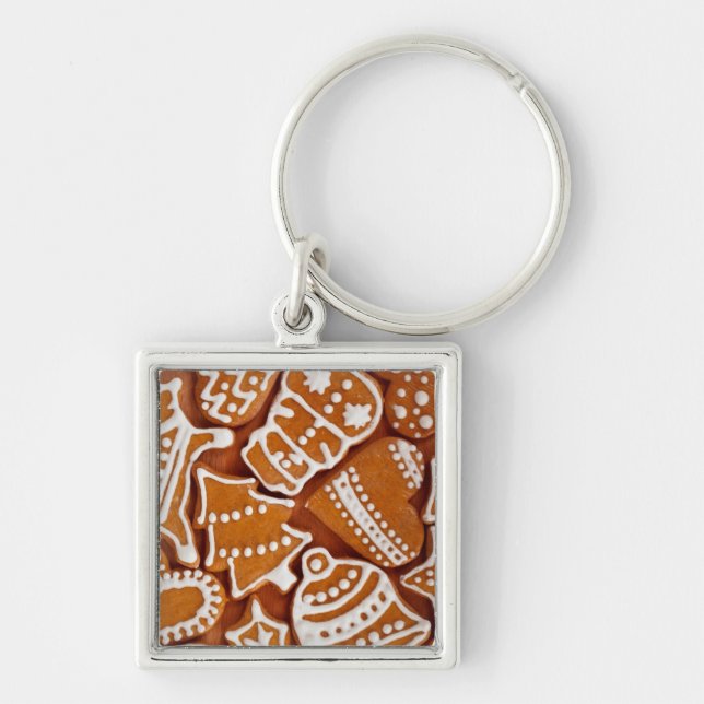 Christmas Gingerbread Biscuits Keychain (Front)