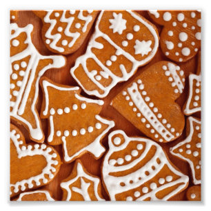 Christmas Gingerbread Biscuits Photo Print