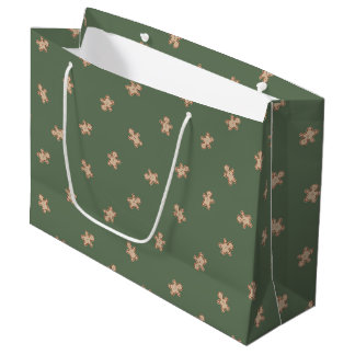 Christmas Gingerbread Boy Large Gift Bag