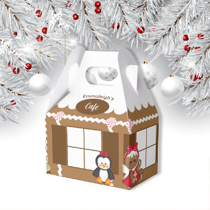 Christmas Gingerbread Cafe Cute Favor Box