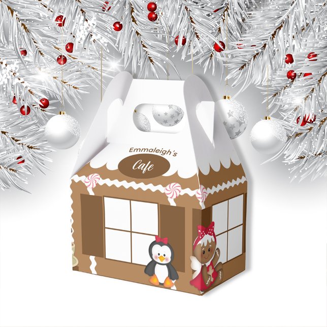 Christmas Gingerbread Cafe Cute Favor Box (Creator Uploaded)