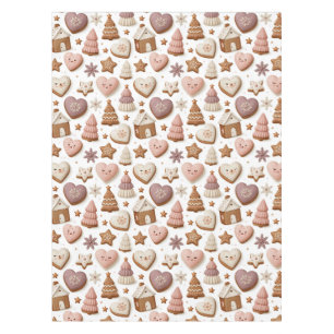 Christmas Gingerbread Cookie Pattern Tablecloth