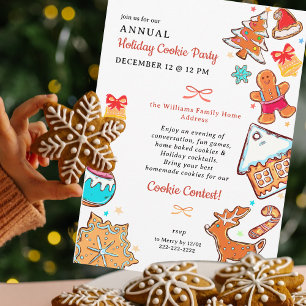 Christmas Gingerbread Cookie Swap Baking Contest Invitation