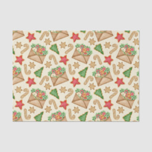 Christmas Gingerbread Cookies and Letters  Tissue Paper