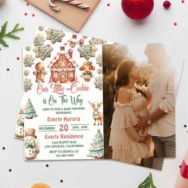  Christmas Gingerbread Cookies Baby Shower Party  Invitation (Creator Uploaded)