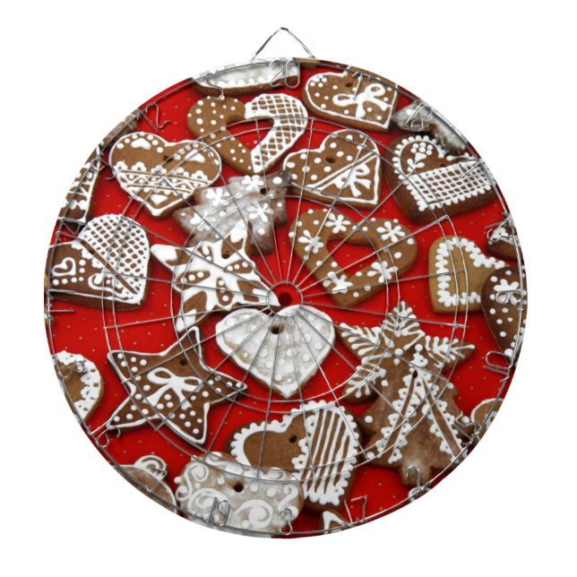 Christmas Gingerbread Cookies Dartboard (Front)
