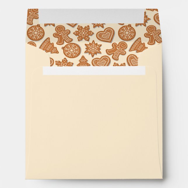Christmas Gingerbread Cookies Envelope (Back (Bottom))