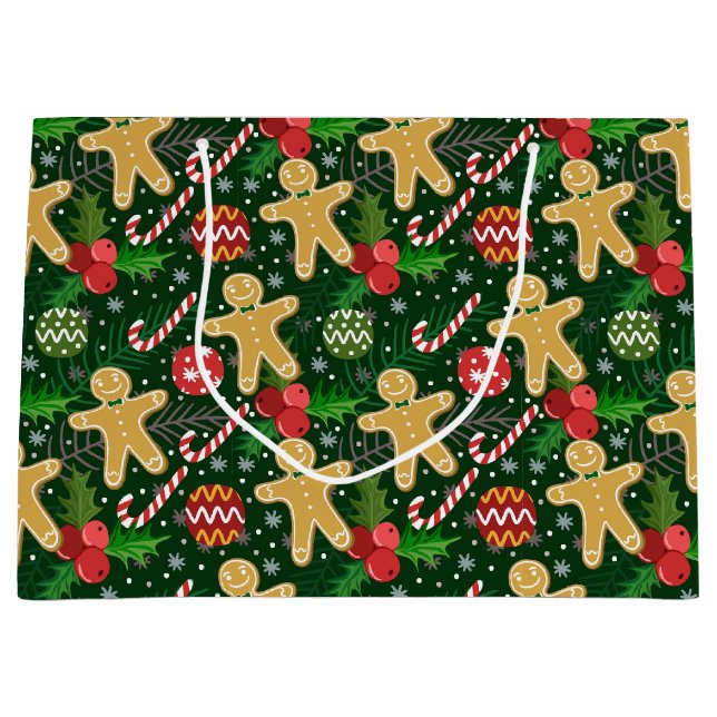 Christmas Gingerbread Cookies Gift Bag (Front)