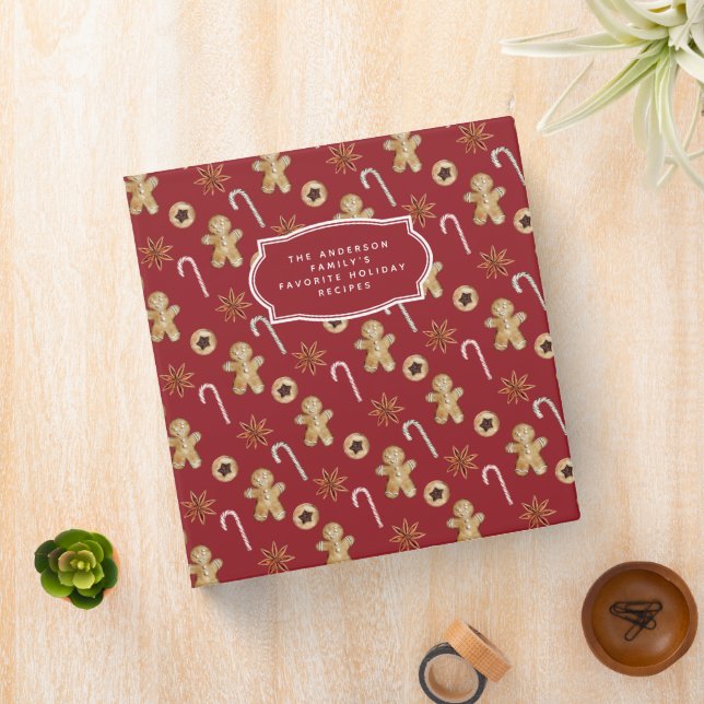 Christmas Gingerbread Cookies Holiday Recipes Binder (In Situ)