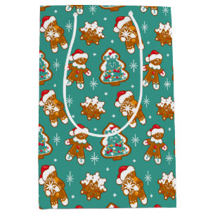Christmas Gingerbread Cookies Medium Gift Bag