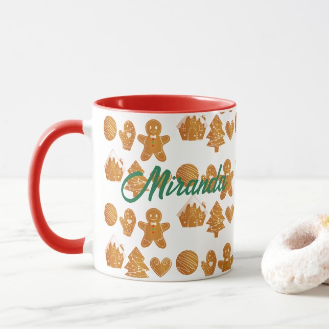 Christmas Gingerbread Cookies   Mug (With Donut)