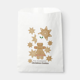 Christmas Gingerbread Cookies Personalised Favour Bag