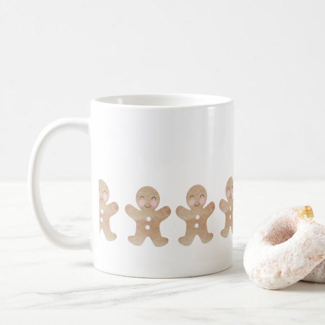 Christmas Gingerbread Cup Print  (With Donut)