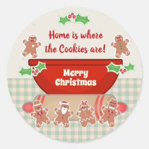 Christmas Gingerbread Custom Funny Baking Classic Round Sticker