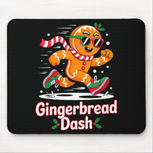 Christmas Gingerbread Dash Running Runner Xmas Mar Mouse Pad