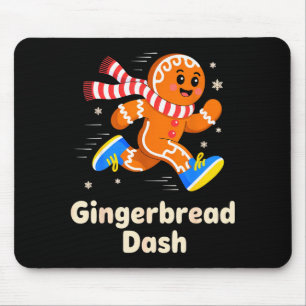 Christmas Gingerbread Dash Running Runner Xmas Mar Mouse Pad