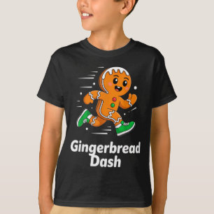 Christmas Gingerbread Dash Running Runner Xmas Mar T-Shirt
