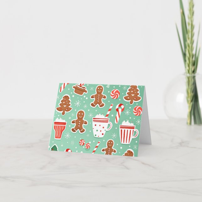 Christmas Gingerbread design Card (Front)