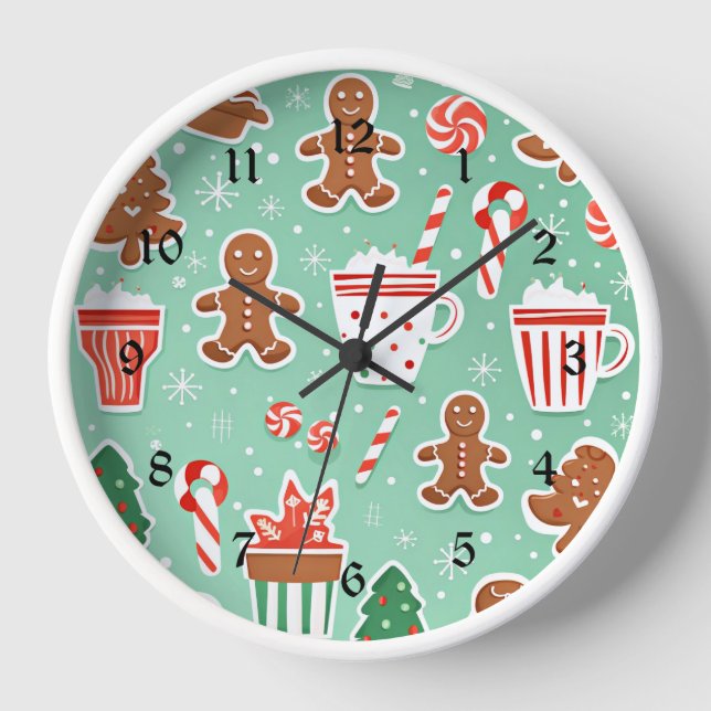 Christmas Gingerbread design Clock (Front)
