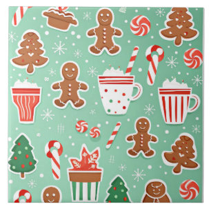 Christmas Gingerbread design Tile
