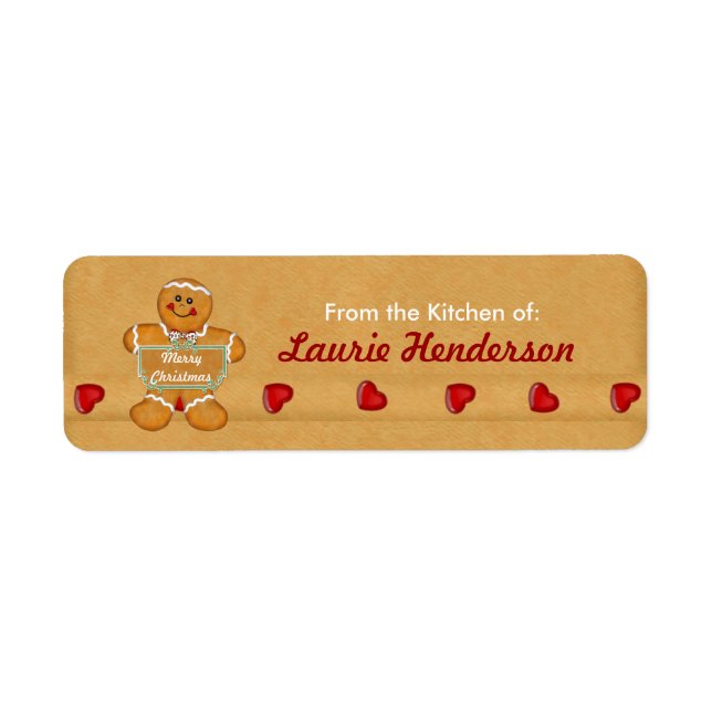 Christmas Gingerbread from the Kitchen of Labels (Front)