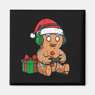 Christmas Gingerbread Gamer Xmas Gaming Boys Kids Magnet