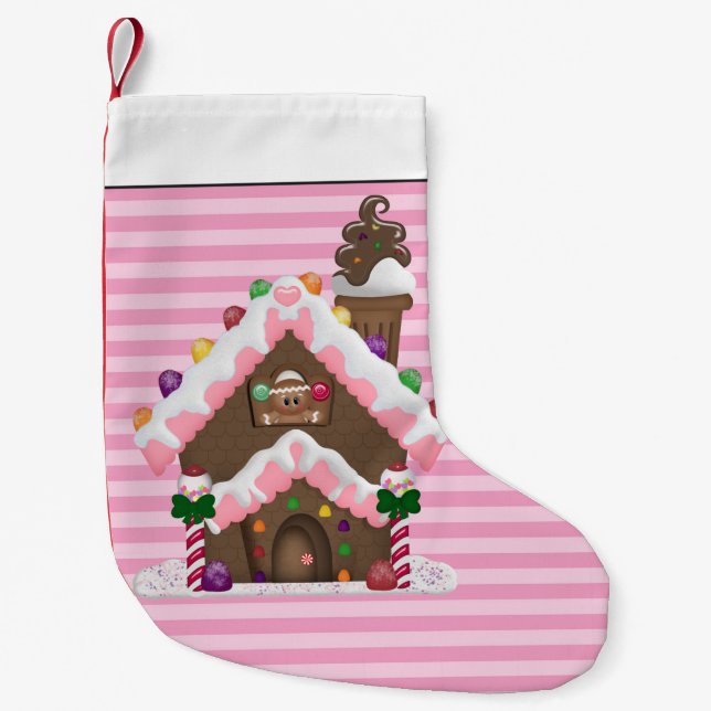 Christmas Gingerbread Holiday cartoon stocking (Front)