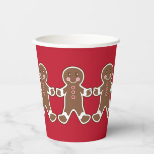 Christmas Gingerbread Holiday Coffee Drink Paper Cups