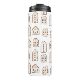 Christmas gingerbread holiday cookies thermal tumbler