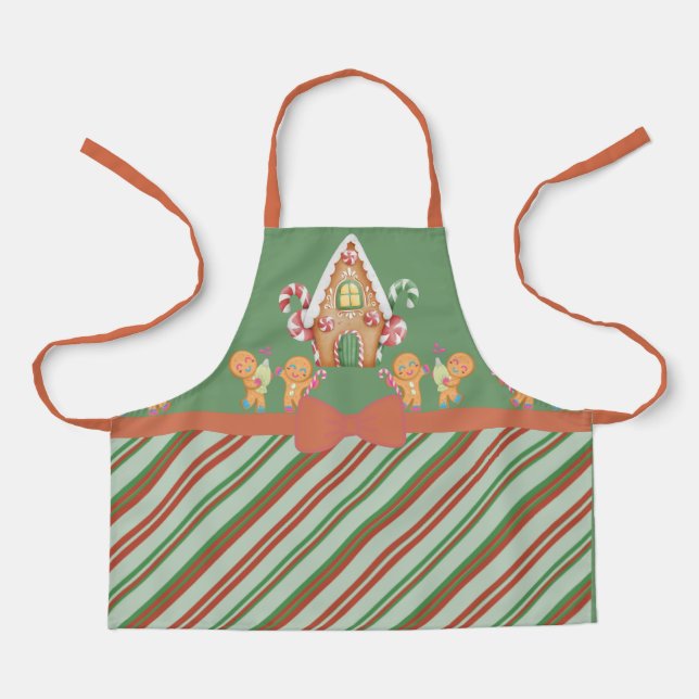 Christmas Gingerbread House Apron (Front)