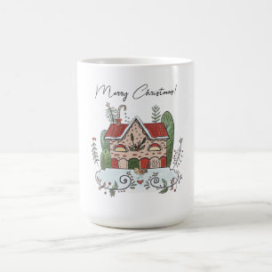 Christmas Gingerbread House Bird Winter Coffee Mug