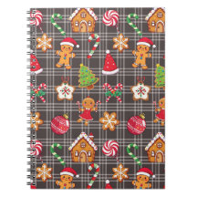 Christmas Gingerbread House Cookies Notebook