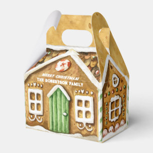 Christmas Gingerbread House Favour Gable Boxes