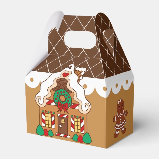 Christmas Gingerbread House Gift Boxes  (Front Side)