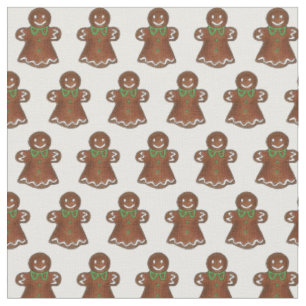 Christmas Gingerbread Lady Ladies Cookie Holiday Fabric