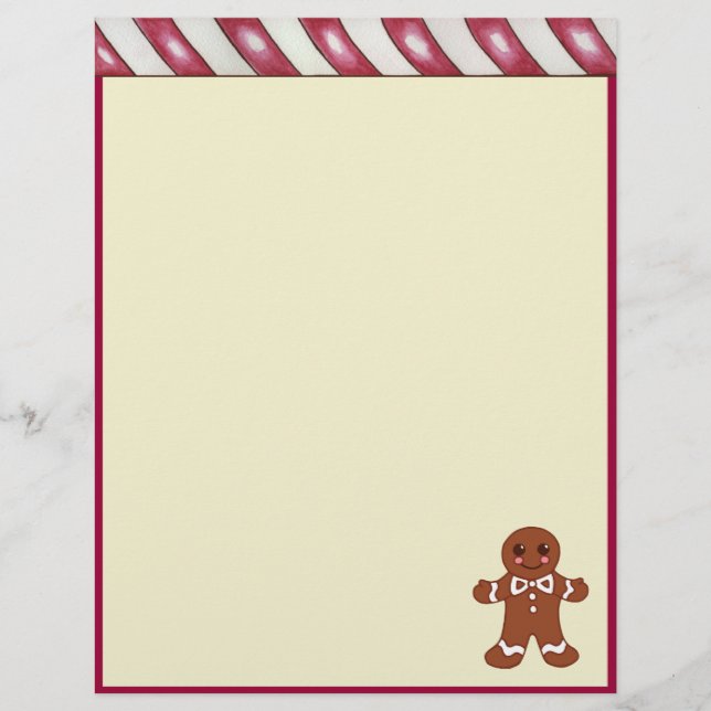 Christmas Gingerbread Letterhead (Front)