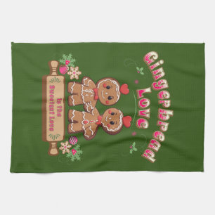 Christmas Gingerbread Love Kitchen Towel