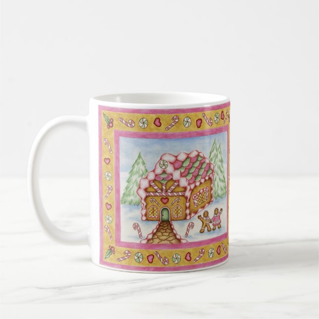 Christmas Gingerbread Maison café Mug Cadeau (Gauche)
