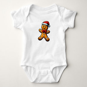 Christmas Gingerbread Man Baby Bodysuit