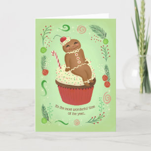 Christmas Gingerbread Man BIRTHDAY Card