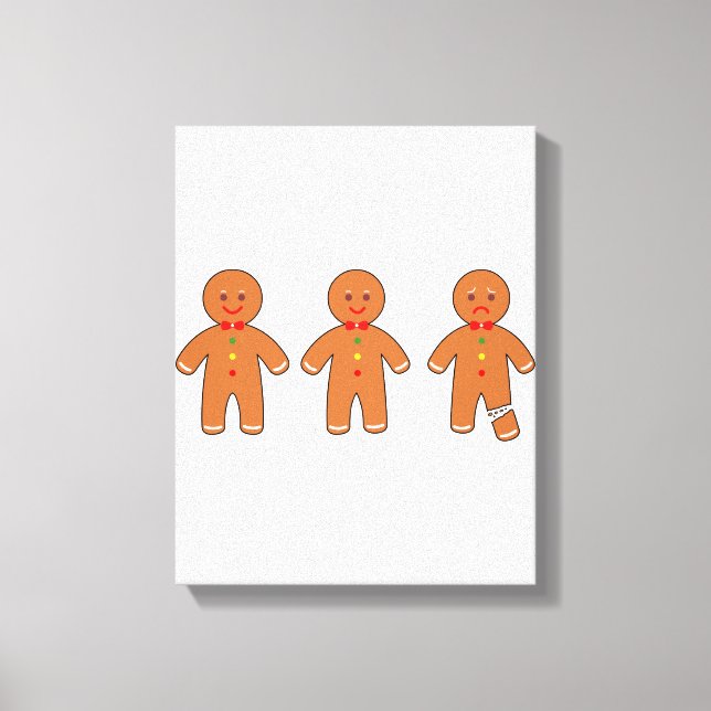 Christmas gingerbread man canvas print (Front)
